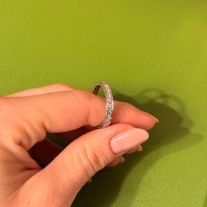 1930s Platinum Diamond Etched Eternity Band